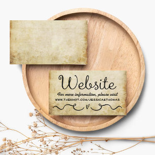 Wedding Website Card   Vintage Antique Grunge