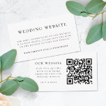 Wedding Website | Elegant Chic RSVP QR Code Enclosure Card<br><div class="desc">Simple, stylish wedding website enclosure card in a modern minimalist design style with a classic typography and a chic sophisticated feel. The text can easily be personalised with your names, wedding website, scannable QR code and message for a unique one of a kind wedding design to keep your friends and...</div>