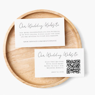 Wedding Website Elegant Chic RSVP QR Code Enclosure Card