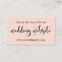 Wedding Website, Elegant Modern Script on Blush