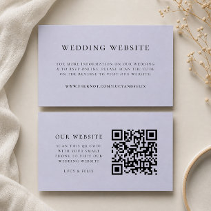 Wedding Website Enclosure Card   Smart RSVP Insert