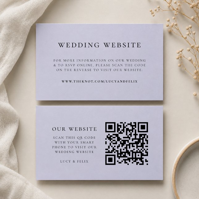 Wedding Website Enclosure Card | Smart RSVP Insert (Direct guests seamlessly to your wedding website using this smart scannable enclosure card)