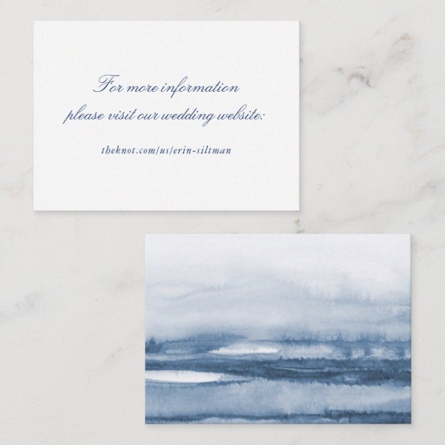 Wedding Website Insert Card - Penobscot Bay Set (Front/Back)