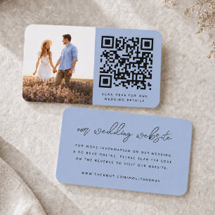 Wedding Website Insert Card   QR Code Online RSVP