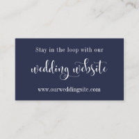 Wedding Website, Pretty Modern Script over Navy
