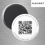Wedding website QR code details rsvp<br><div class="desc">Add your url for your wedding website.  For information,  details,  online rsvp.  A white background,  black text.</div>