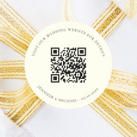 Wedding website QR code details rsvp ivory