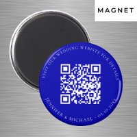 Wedding website QR code details rsvp royal blue