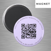 Wedding website QR code details rsvp violet