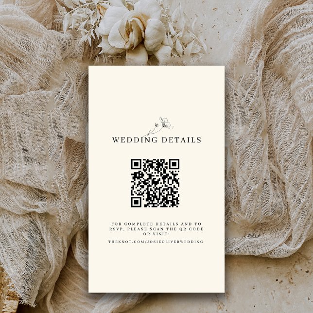 Wedding Website QR Code  Enclosure Card (Creator Uploaded)