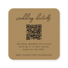 Wedding Website | QR Code Gold Minimal Photo RSVP