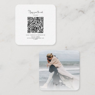 Wedding Website QR Code Photo Enclosure Card