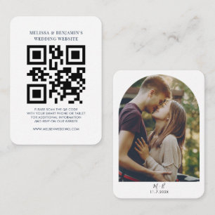Wedding Website QR Code Photo RSVP Enclosure Card
