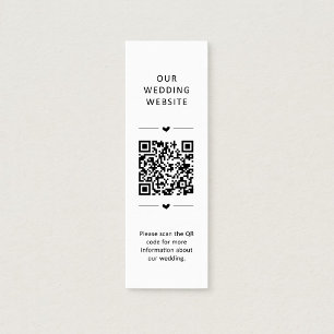 Wedding Website QR Code RSVP Enclosure Card