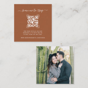Wedding Website QR Code Scan Photo Enclosure Card