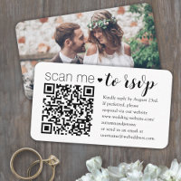 Wedding Website RSVP Modern QR Code Photo Response