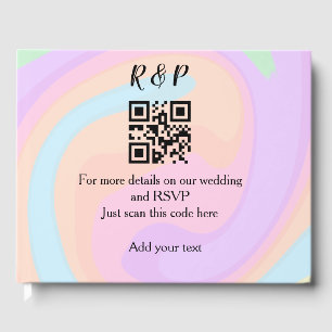 Wedding website rsvp q r code add name text  guest book