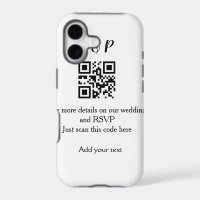 Wedding website rsvp q r code add name text thr