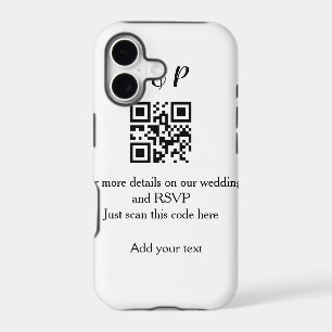 Wedding website rsvp q r code add name text thr