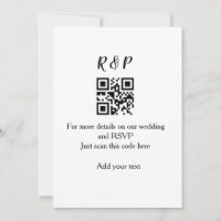 Wedding website rsvp q r code add name text thr