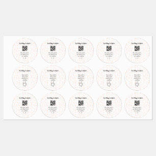 Wedding website scan QR code for details orange so