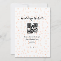 Wedding website scan QR code for details orange so