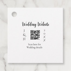 WEDDING WEBSITE SCAN QR COUPLE NAME YEAR SIMPLE MI FAVOUR TAGS