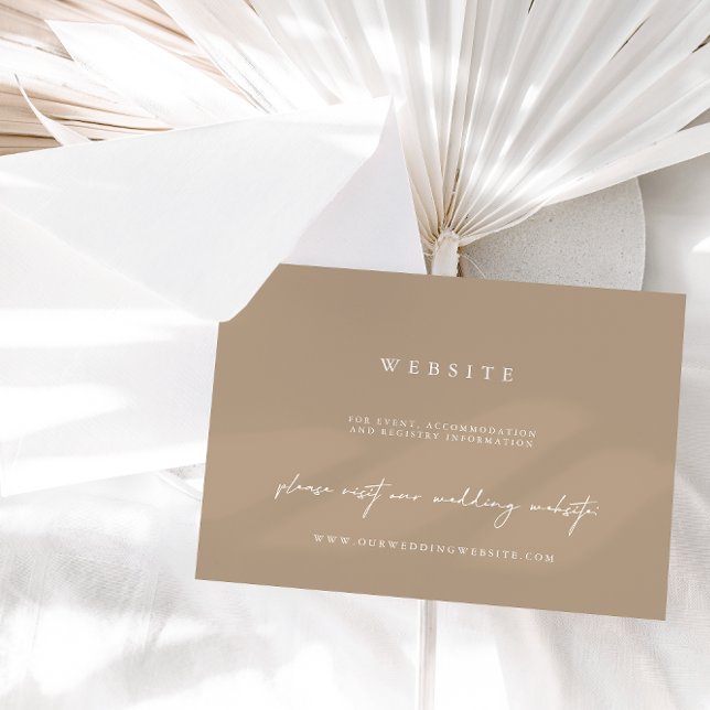 Wedding Website Simple Minimalist Enclosure Card (Creator Uploaded)
