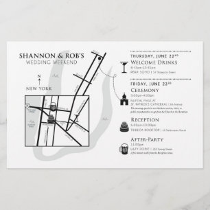 Wedding Week Welcome Map Card - CUSTOM for Shannon