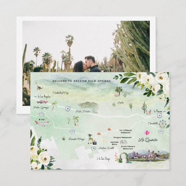 Wedding Weekend in La Quinta | Itinerary Card (Front/Back)