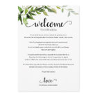 Wedding Weekend Itinerary Elegant Greenery