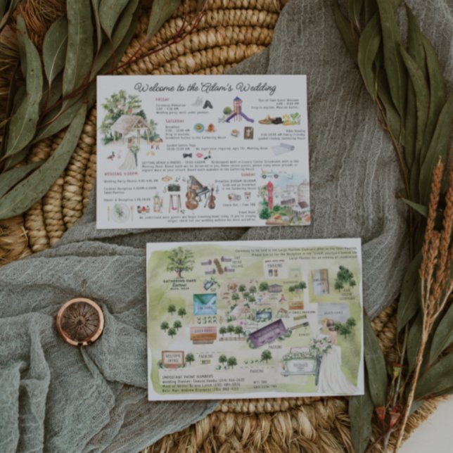 Wedding Weekend Itinerary | Gathering Oaks Waco  Invitation (Creator Uploaded)