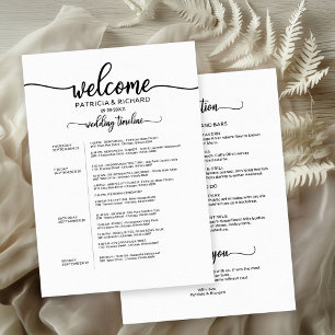 Wedding Weekend Itinerary Simple Chic Timeline