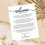 Wedding Weekend Welcome Letter<br><div class="desc">Wedding Weekend Welcome Letter</div>