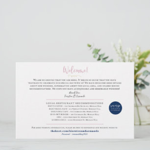 Wedding Weekend Welcome Map Card - for Kiersten