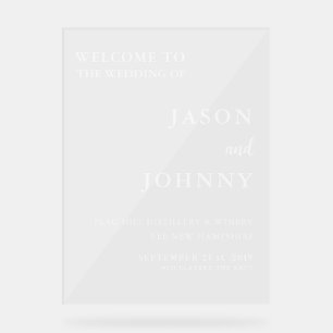 Wedding Welcome Acrylic Sign