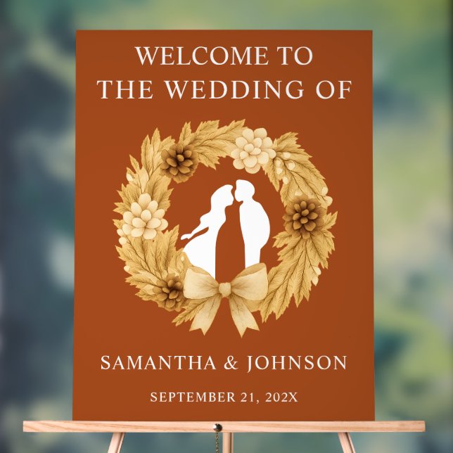 Wedding Welcome Acrylic Sign Earthy Boho (Neutral)