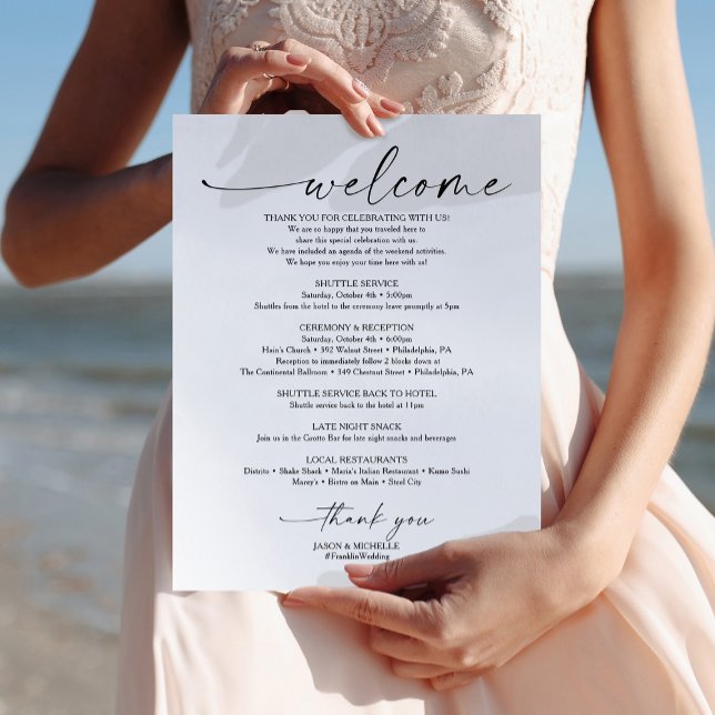 Wedding Welcome And Itinerary Letter 8.5 x 11  Custom Letterhead (Creator Uploaded)