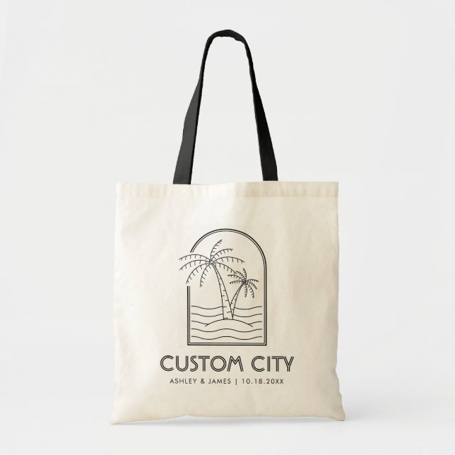 Wedding Welcome Bag Custom Destination Tote (Front)