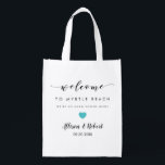 Wedding Welcome Bag for Hotel Guest, Turquoise<br><div class="desc">Fill these fun reusable bags with your favourite treats to help make your guests' stay more enjoyable.</div>