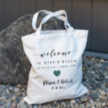 Wedding Welcome Bag, Hotel Destination Grey Teal<br><div class="desc">Fill this lovely bag with your favourite treats to welcome guests to your wedding!</div>