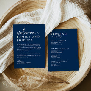 Wedding Welcome Bag Letter & Weekend Timeline Card