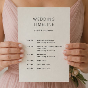 Wedding Welcome Bag   Weekend Itinerary Timeline Invitation