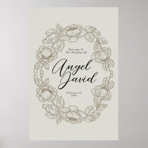 Wedding Welcome Bohemian Poster