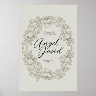 Wedding Welcome Bohemian Poster