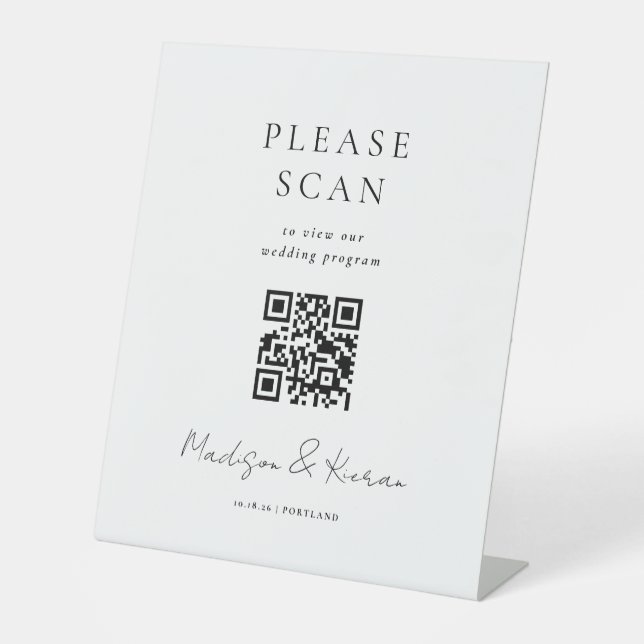 Wedding Welcome Ceremony QR Code Sign (Front)