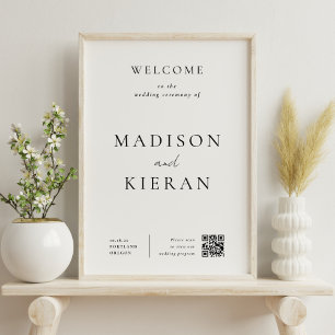 Wedding Welcome Ceremony QR Code Sign