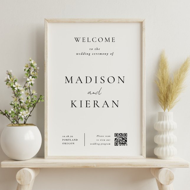 Wedding Welcome Ceremony QR Code Sign (Creator Uploaded)