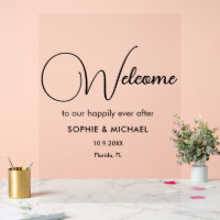 Wedding Welcome Elegant Acrylic Sign
