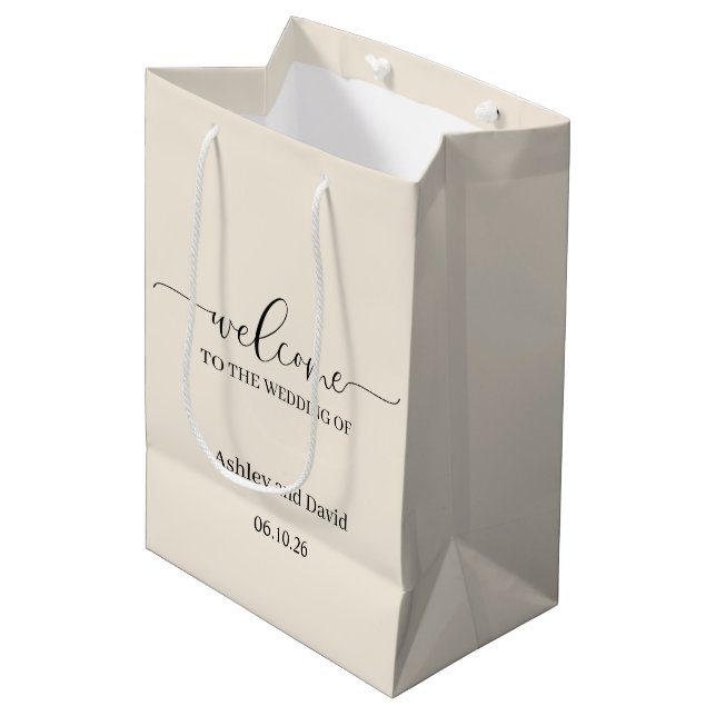 Wedding Welcome Gift Bag (Front Angled)
